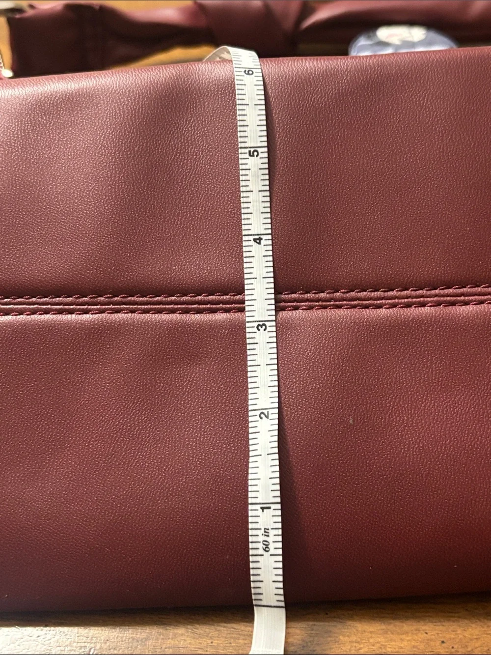 Anne Klein Deep Burgundy Shoulder Bag with Zippered Interior Pocket